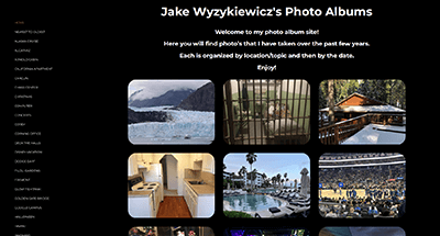 Jake's Photo Albums Website